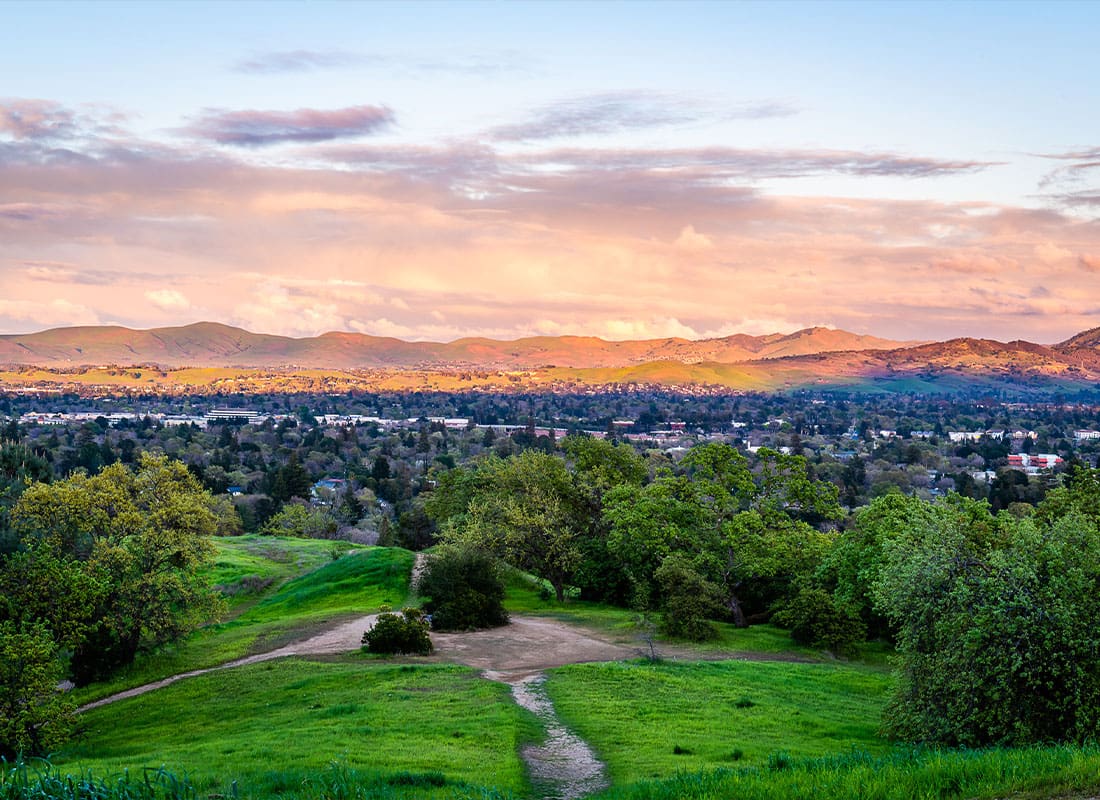 Contact - Beautiful Scenic View of Dinosaur Hill Park at Sunset